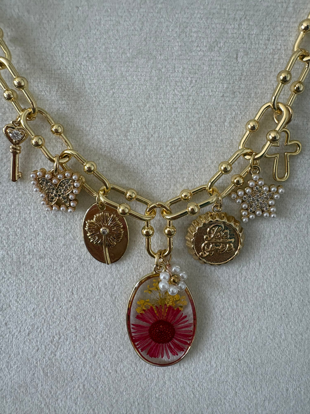 Flower Charm Necklace