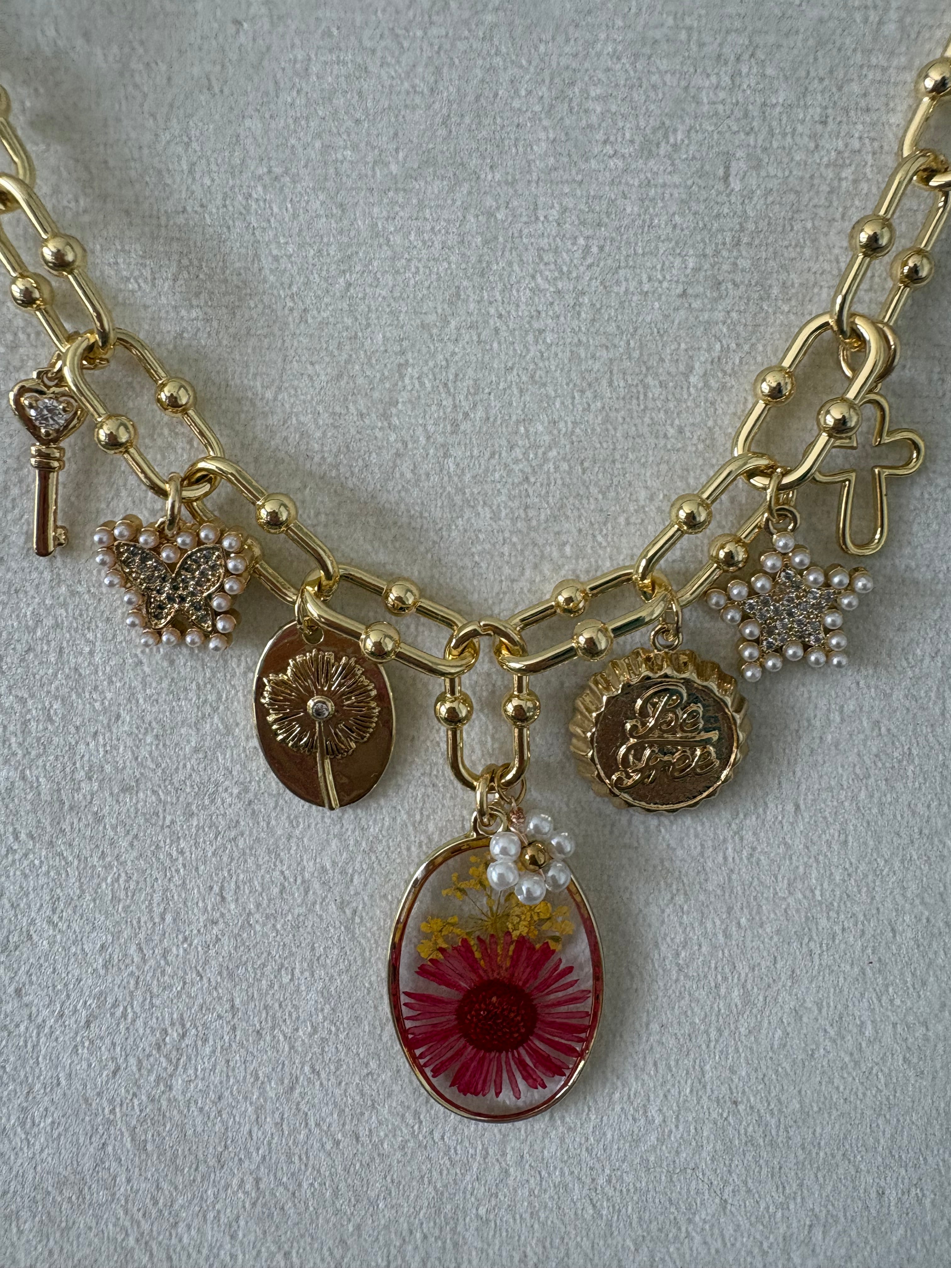 Flower Charm Necklace
