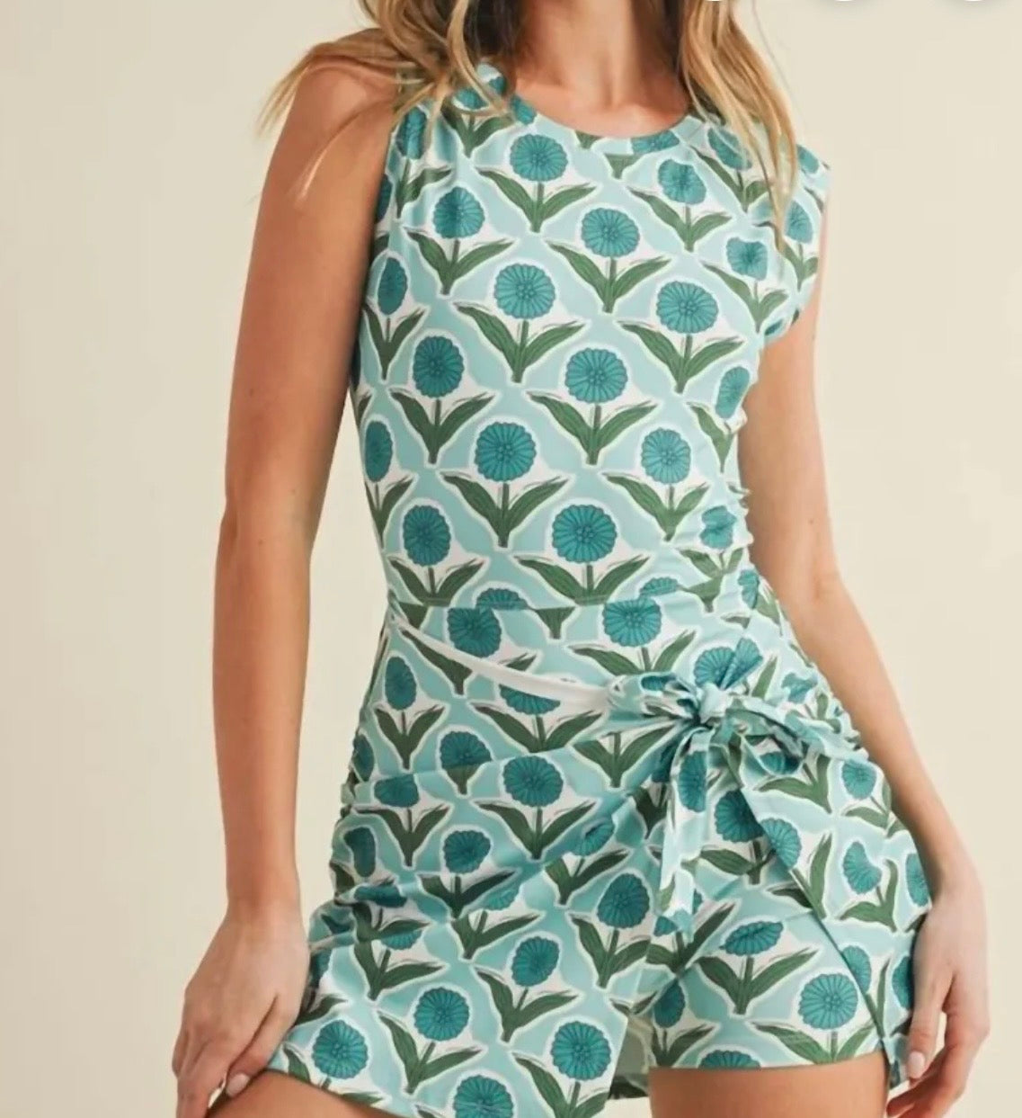 Retro Floral Romper