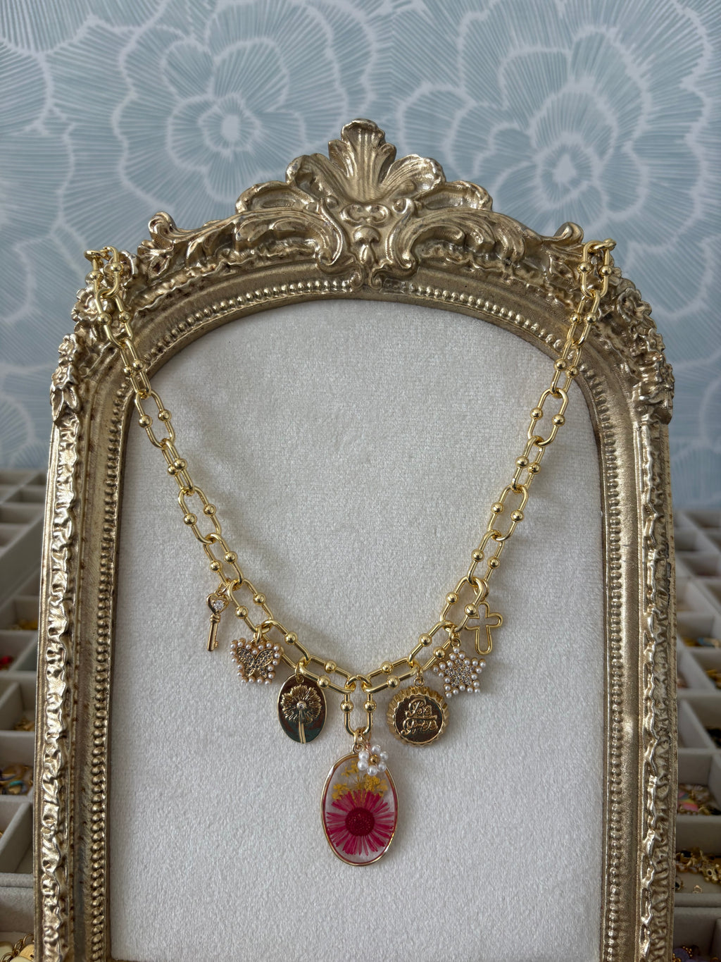 Flower Charm Necklace