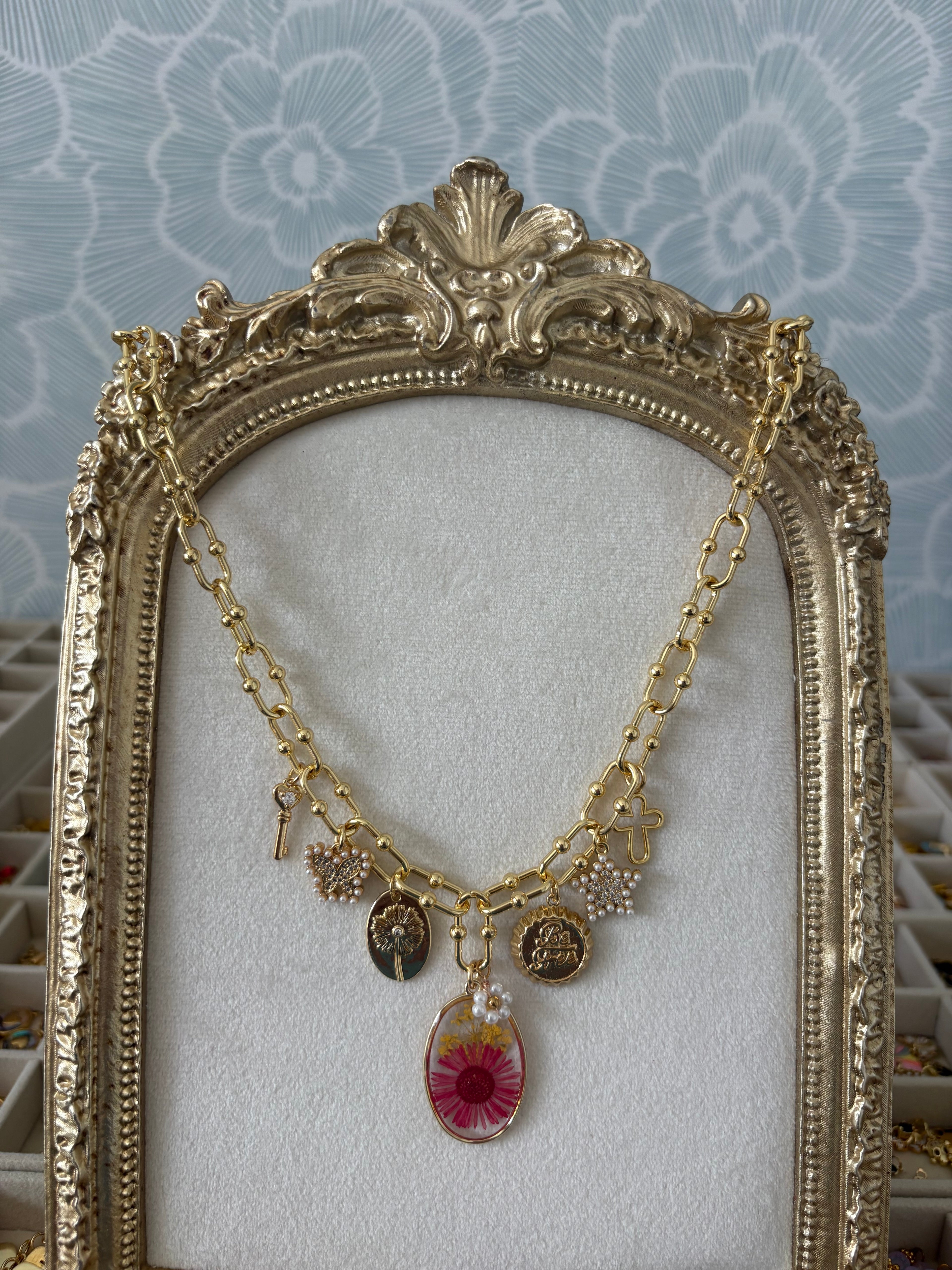 Flower Charm Necklace