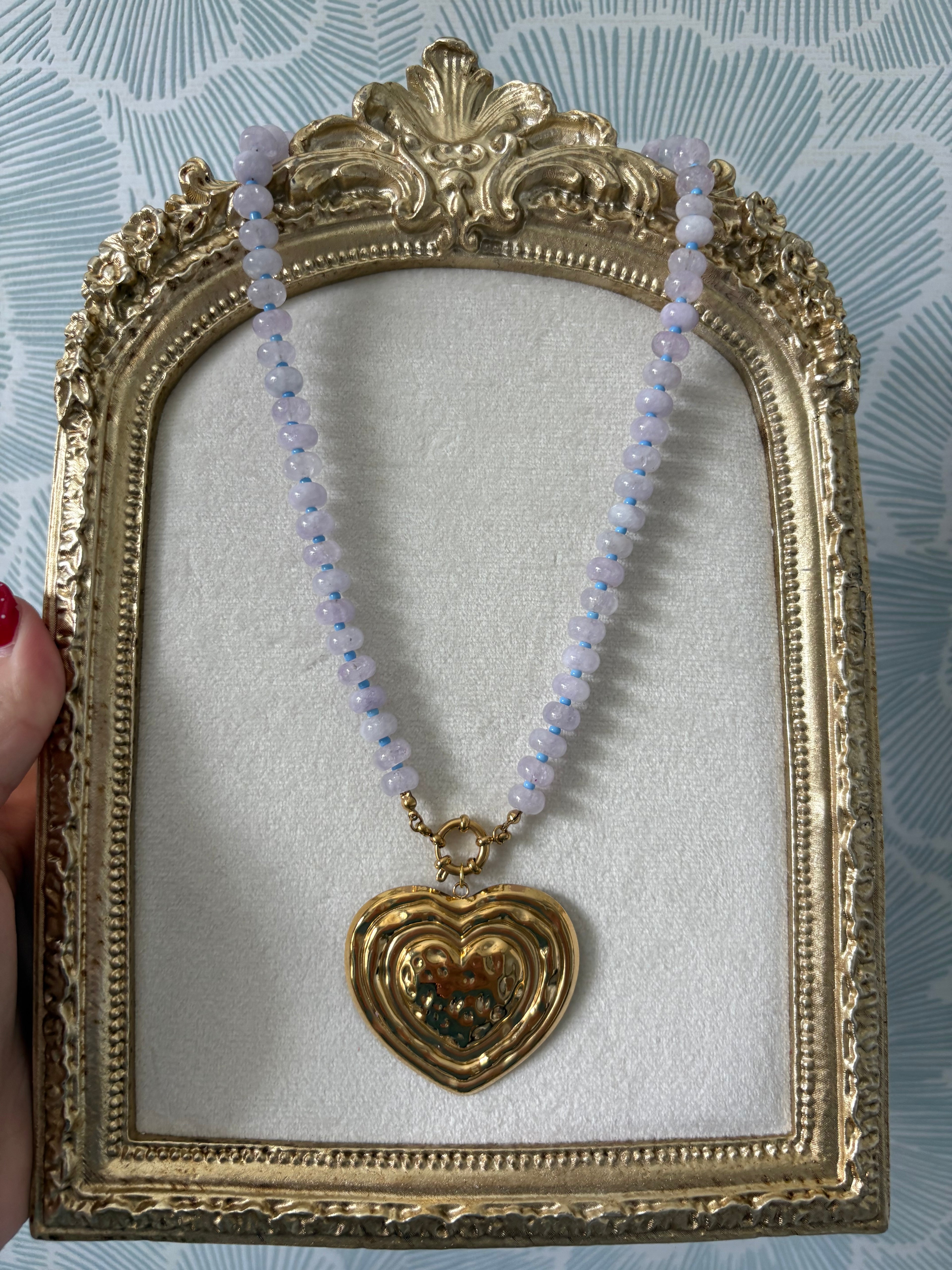 Lavender Heart Necklace