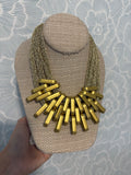 Golden Burlap Necklace