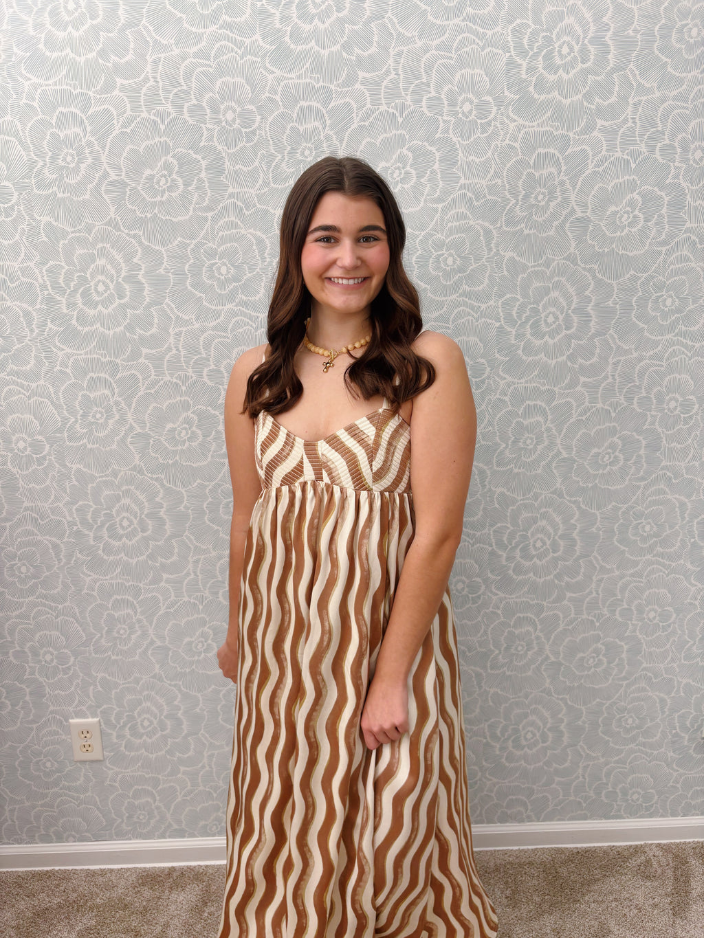 Golden Dune Midi Dress