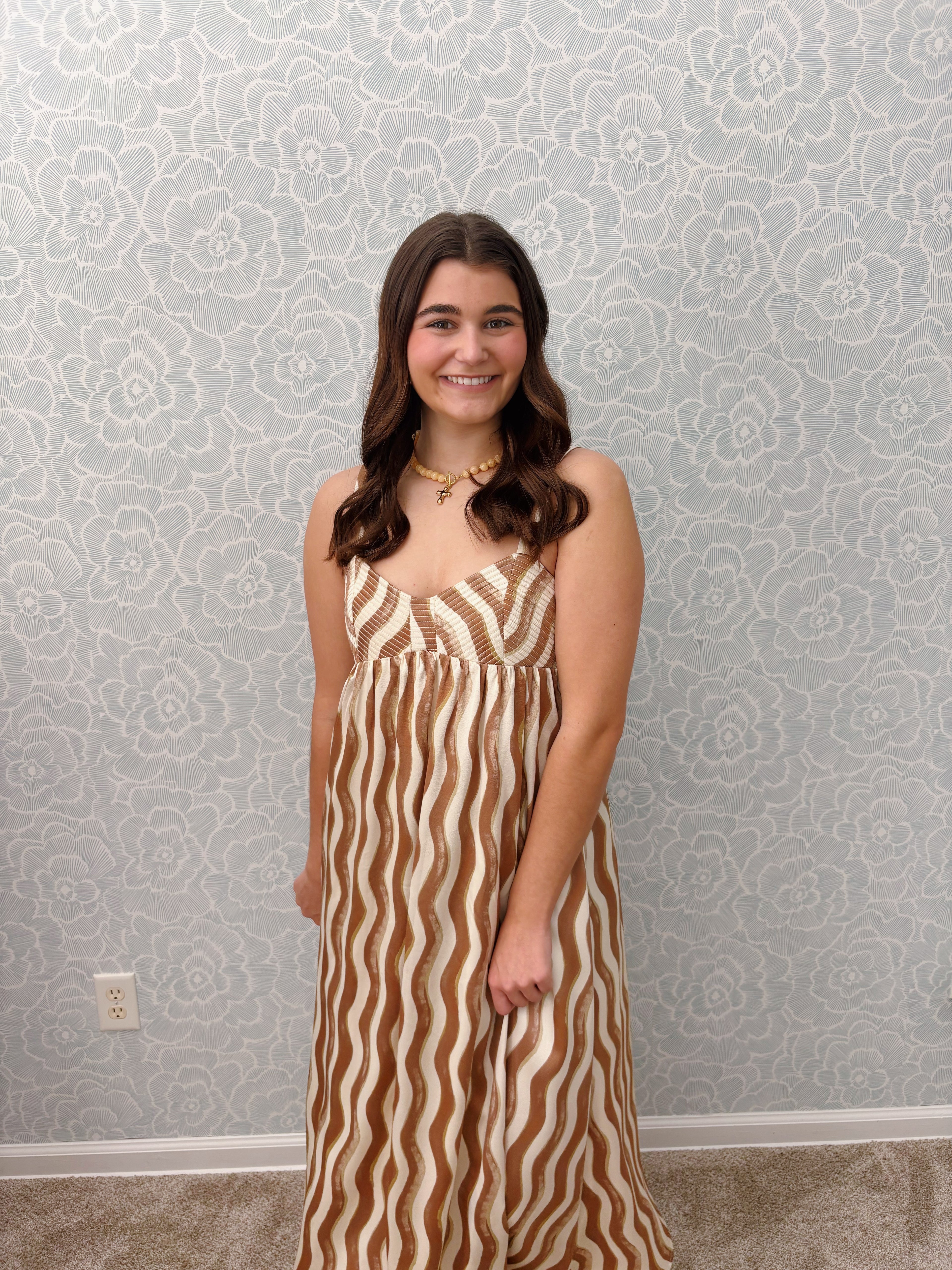 Golden Dune Midi Dress