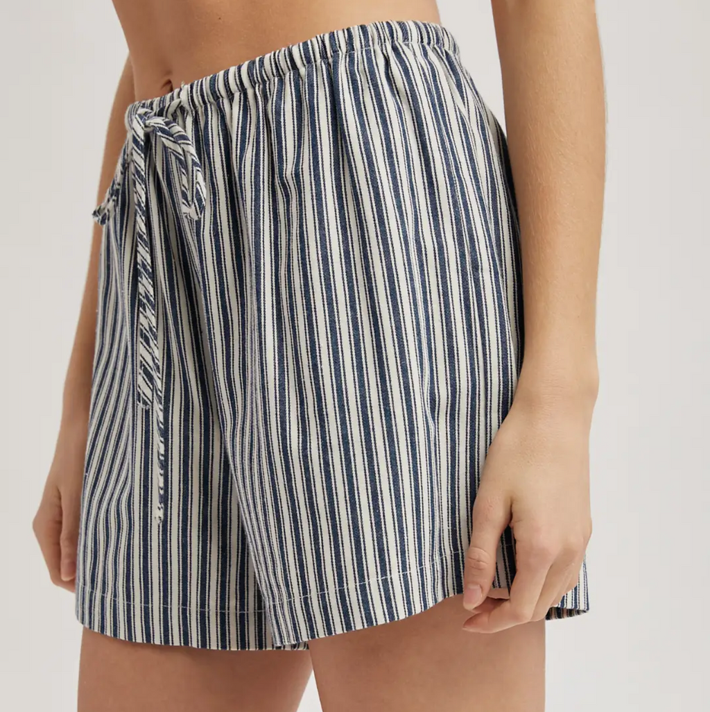 Navy Stripe Shorts