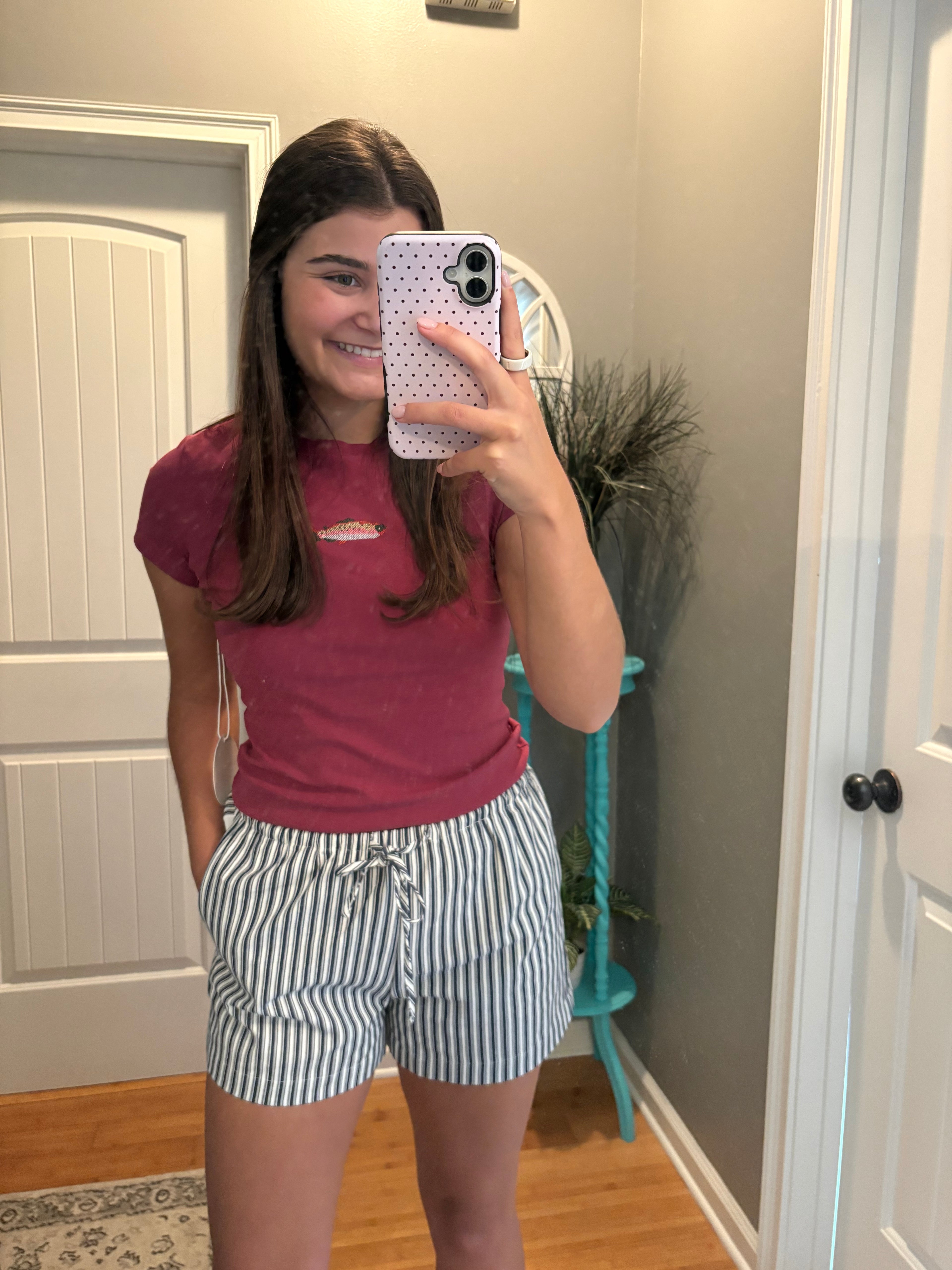 Navy Stripe Shorts