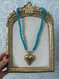 Electric Blue Wave Necklace
