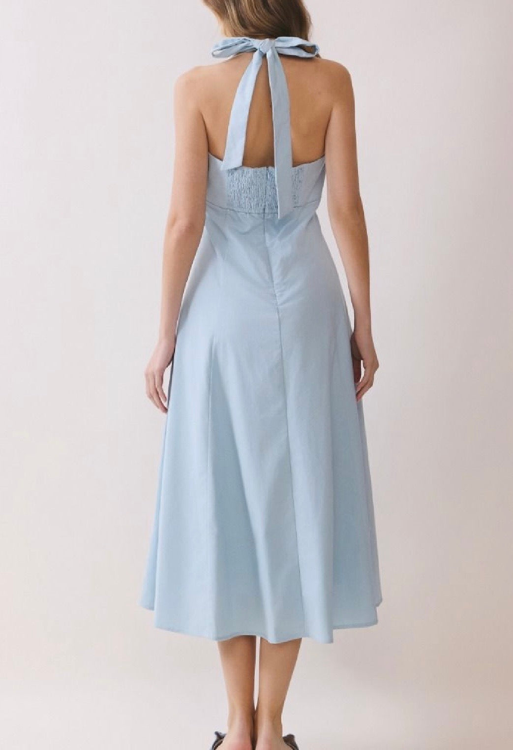 Blue Bliss Halter Dress