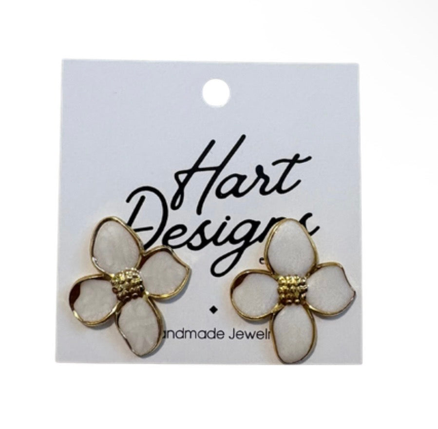 White Flower Studs