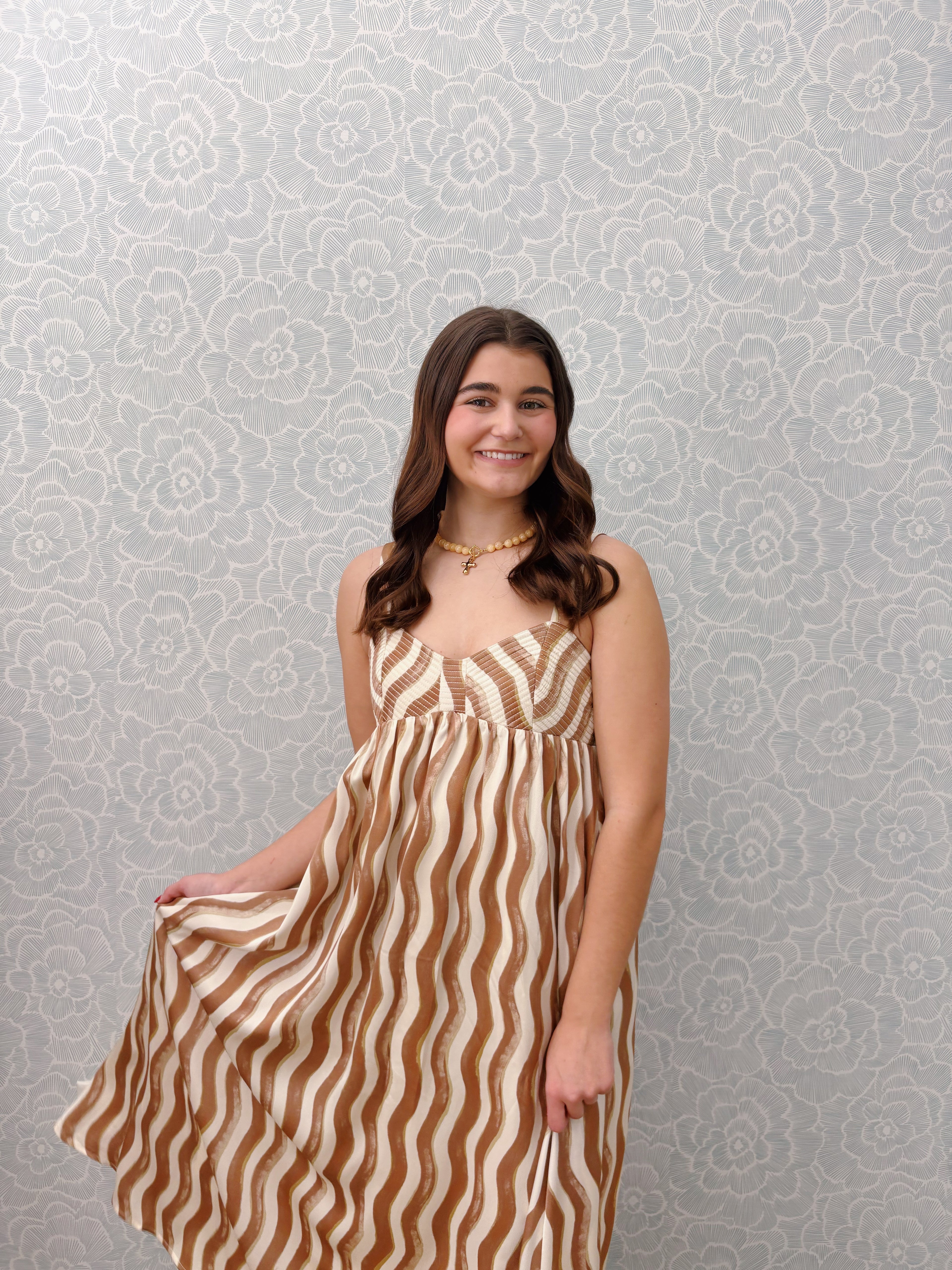Golden Dune Midi Dress