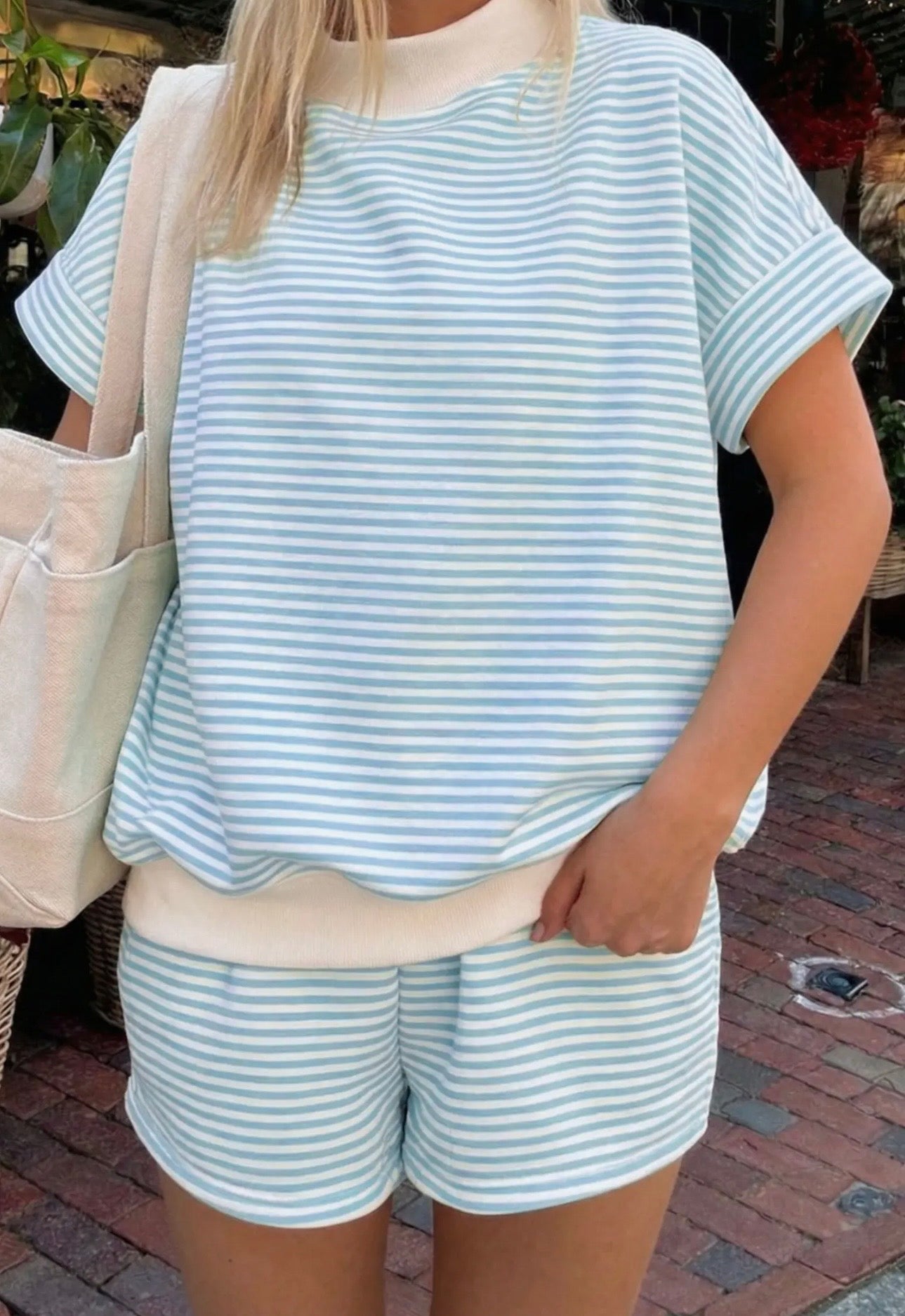 Striped Mock Set