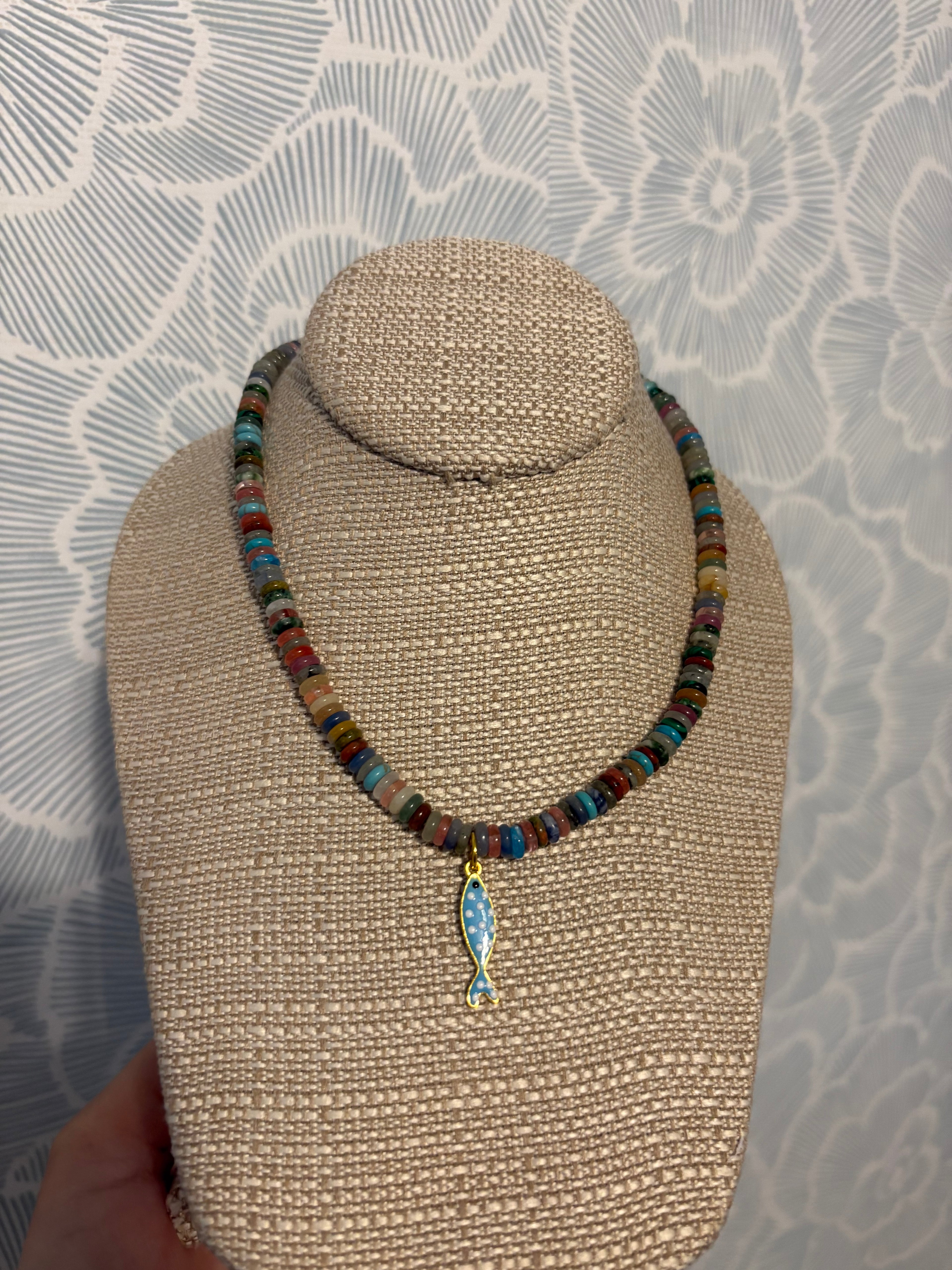 Multi Dots Fish Necklace