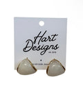 White Seashell Studs