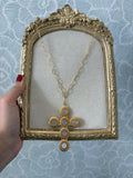 Iridescent Cross Necklace