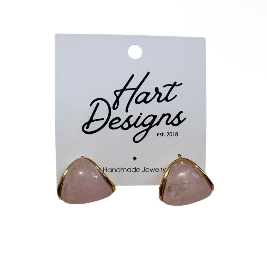 Pink Seashell Studs