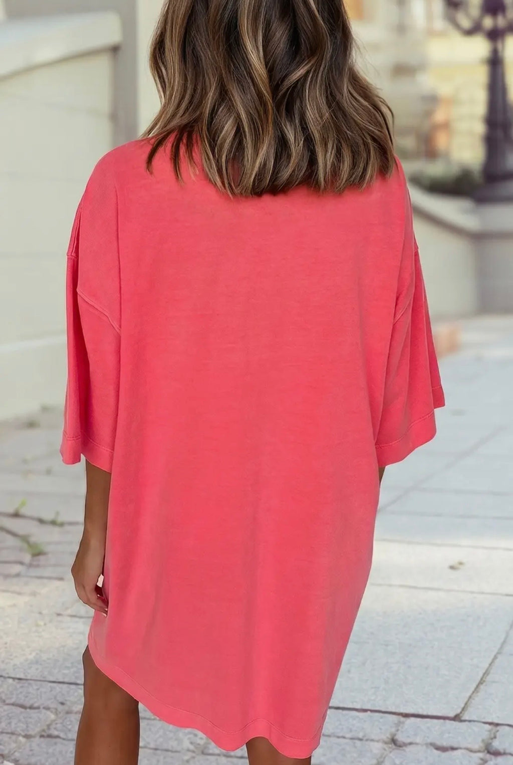 Coral Tshirt Dress