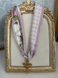 Purple Cross Scarf Necklace