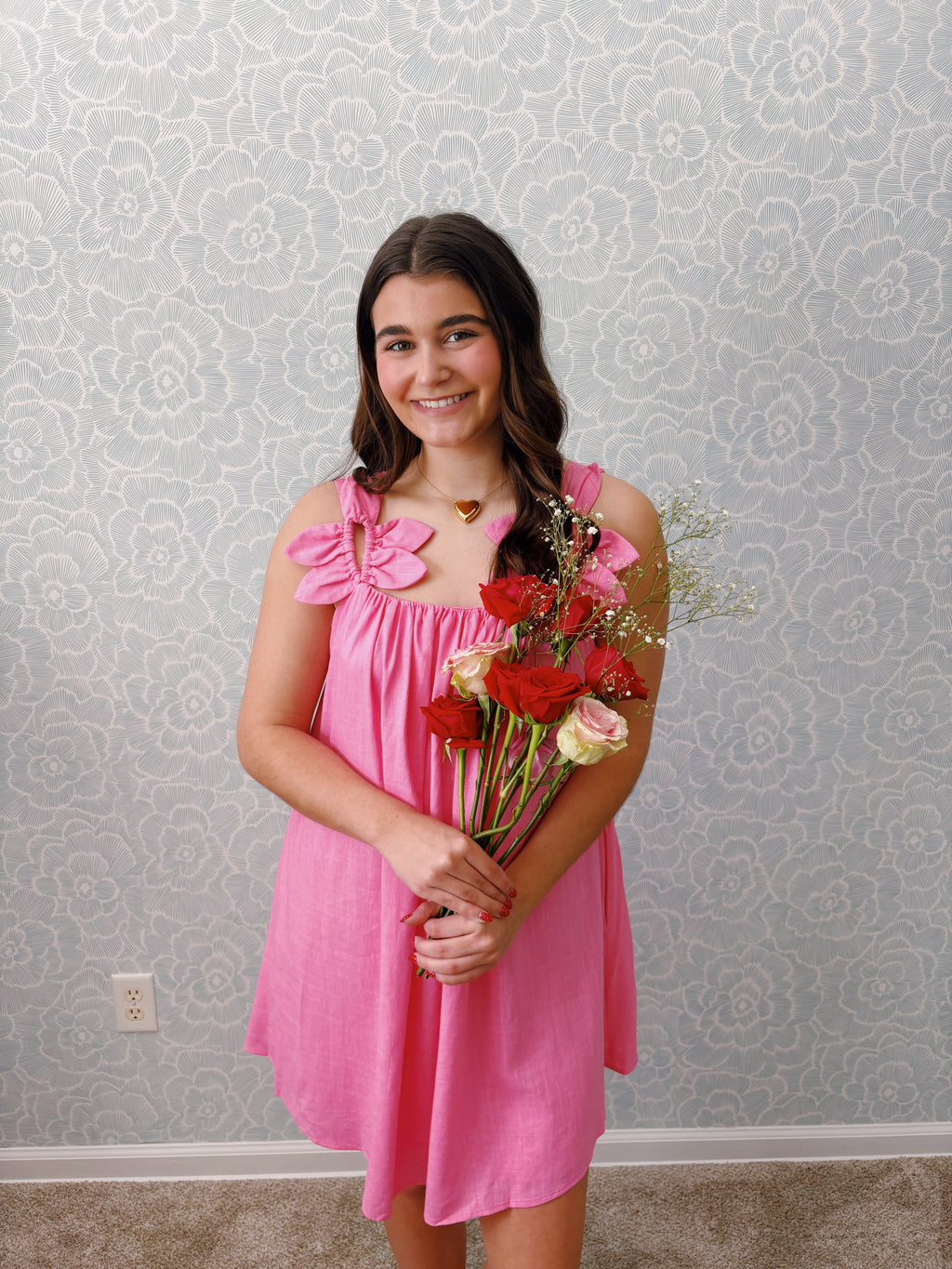 Pink Petal Mini Dress