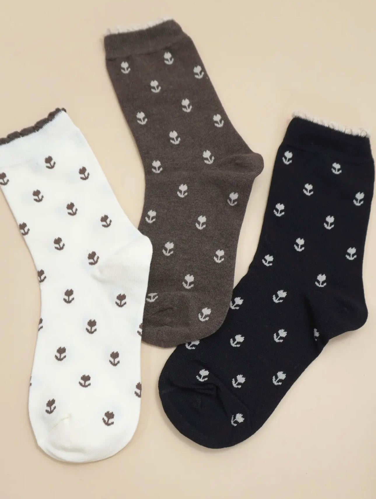 Cotton Flower Socks