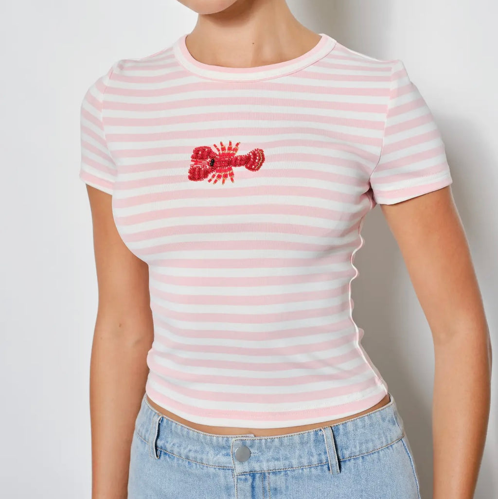Lobster Beaded Tee