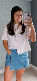 Denim Wrap Skort